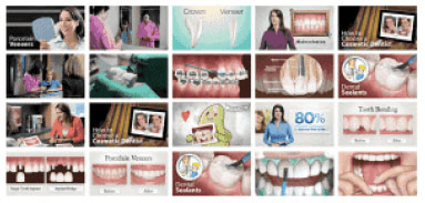 Educational Video Icon, showing various education images | El Segundo and Carson Dentist Educational Video Library